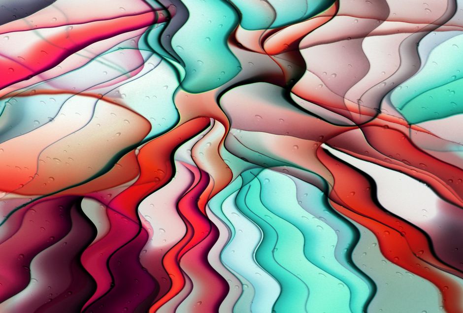 Vibrant abstract art featuring colorful fluid waves with dynamic patterns.